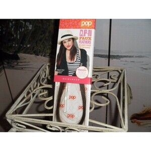 NEW by HAIRUWEAR, SYNTHETIC POP CLIP-IN HAIR FAUX FEATHERS 16" (41CM)BROWN/BLACK